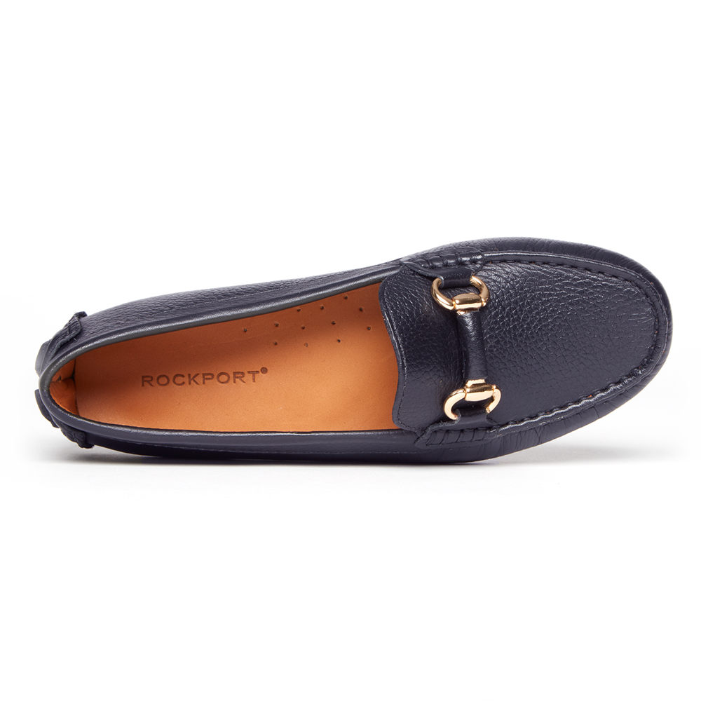 Rockport Singapore Womens Loafers - Bayview Bit Keeper Navy - LK1734628